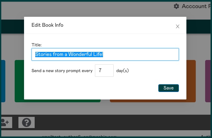 Change the name of the book title
